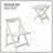 Hips Foldable Small Table And Chair Set With 2 Chairs And Rectangular Table  White-12163991