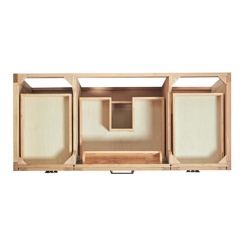 ARIEL Monroe 48 Single Sink Bathroom Vanity with Carrara Quartz Top, Oak