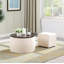 Repose-pieds de rangement rond en velours de 13,58 po Suyeko-2056404287