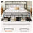 Elleise Metal Open-Frame Bed with Upholstered Headboard-1668602943