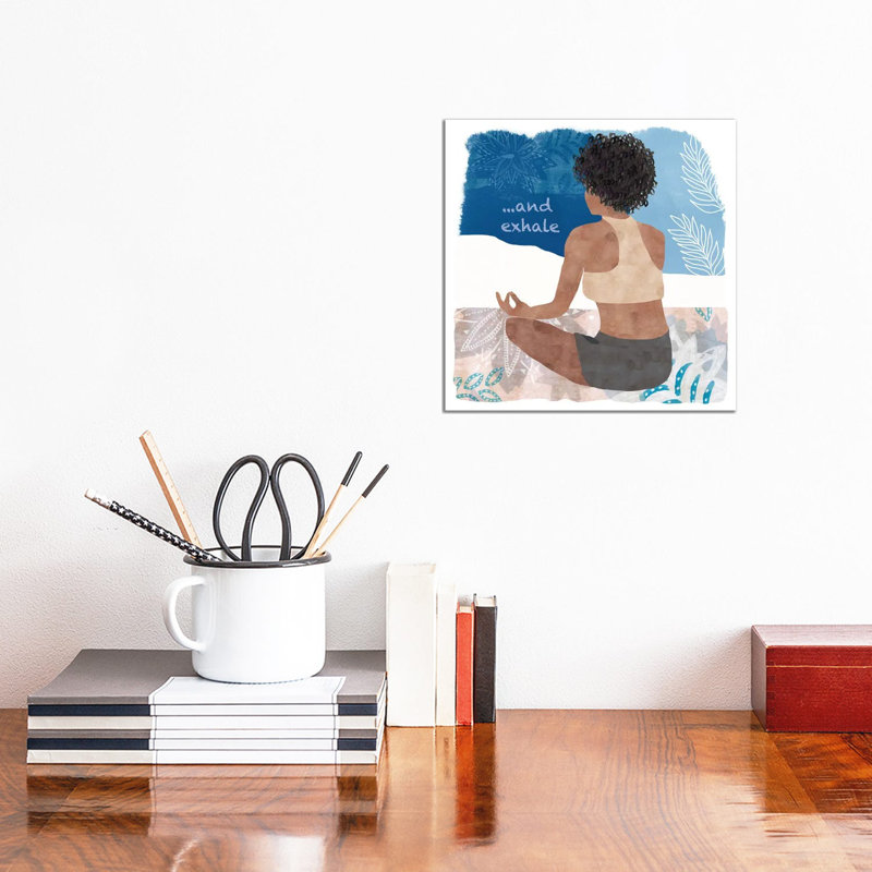 «Yoga Time II» par Flora Kouta - impression sur toile tendue, H 12 po x l 12 po x P 0,75 po