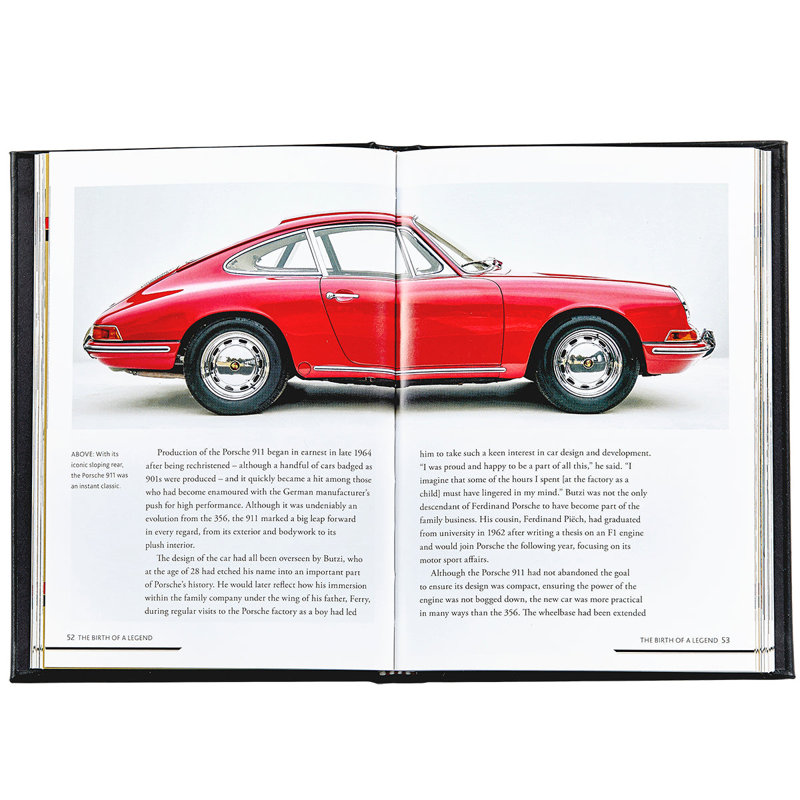 Graphic Imagae The Story of Porsche, Coffee Table Book, Leather, Black