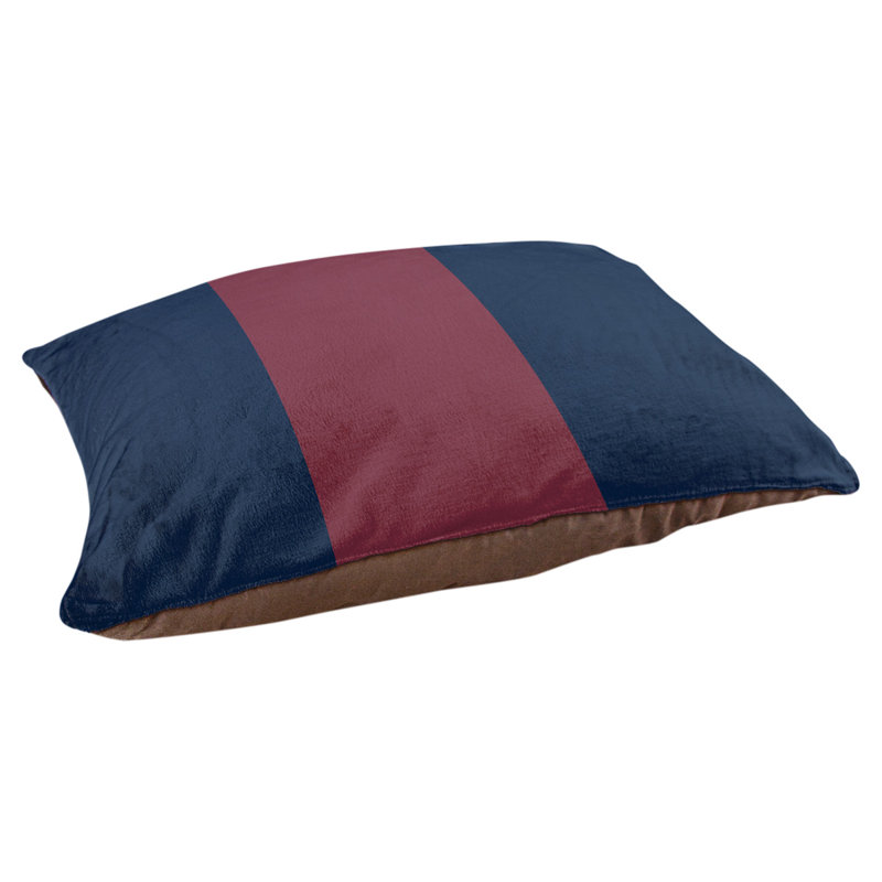 Coussin Cleveland, Moyen (l 28 po x P 18 po x H 9,5 po), Bleu marine / vin / bleu marine