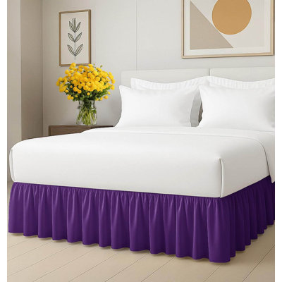 Full Size Ruffled Bed Skirt: 15-Inch Drop