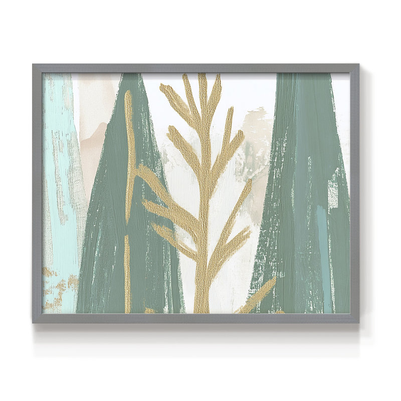 Chirstmas Art-CXVIII -Framed Print - Restickable, H 8 po x l 10 po, Gris
