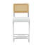 Ensemble de tabourets de comptoir 2 pièces en bois massif et rotin Daphne l 19 po x P 17 po x H 40,5 po
