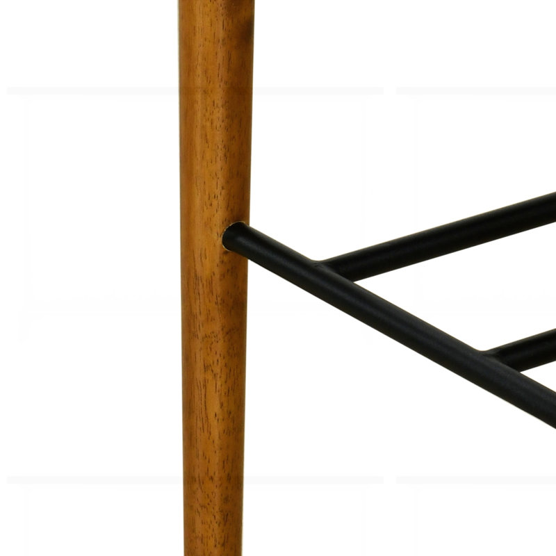 Ensemble de 2 tabourets de bar rembourrés en bois Renee