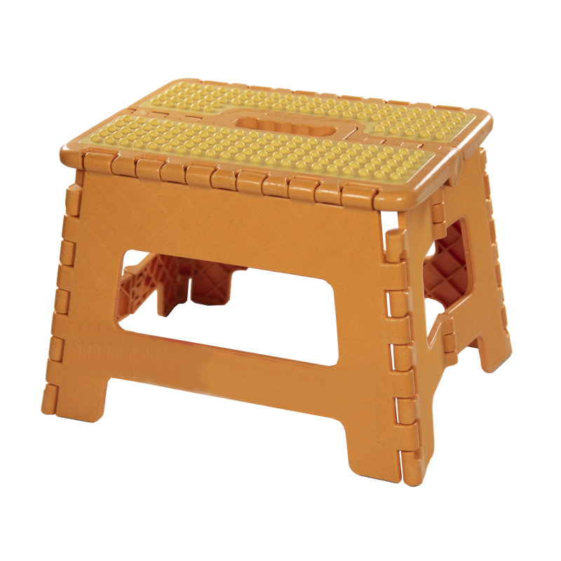 Escabeau en plastique Hibner, Jaune moutarde