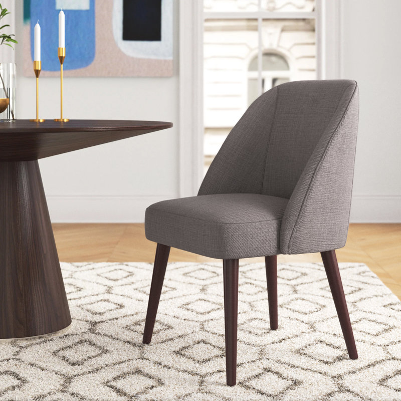 Jane Rounded Back Dining Chair, Charcoal