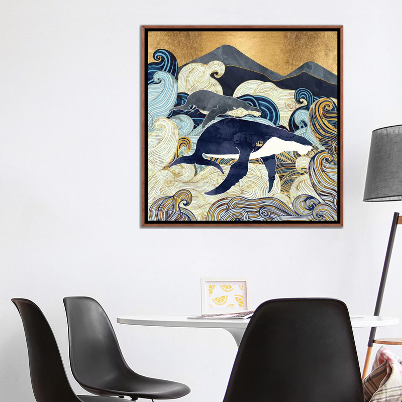 Bond IV - Graphic Art Print, No Matte, Classic Brown Framed Canvas, 37" H x 37" W x 1.5" D