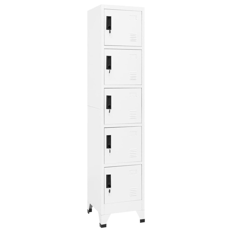 Armoire vestiaire en acier, Blanc, 5