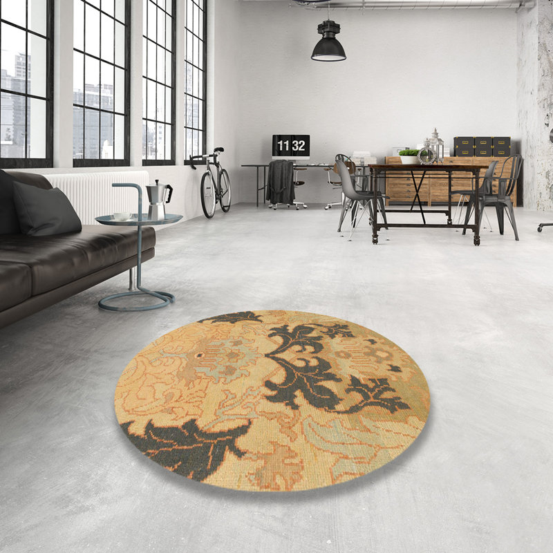 Tapis multicolore abstrait Loxhill, Rond 7 pi