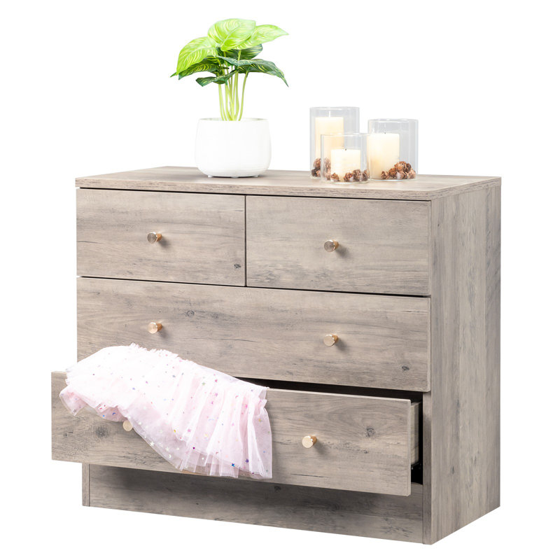 22"Tall Dresser Chest Of Drawers, Gray