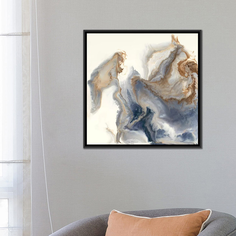 «Approche», reproduction d'impression sur toile, H 18 po x l 18 po x P 1,5 po, Toile avec cadre noir, Pas de tapis
