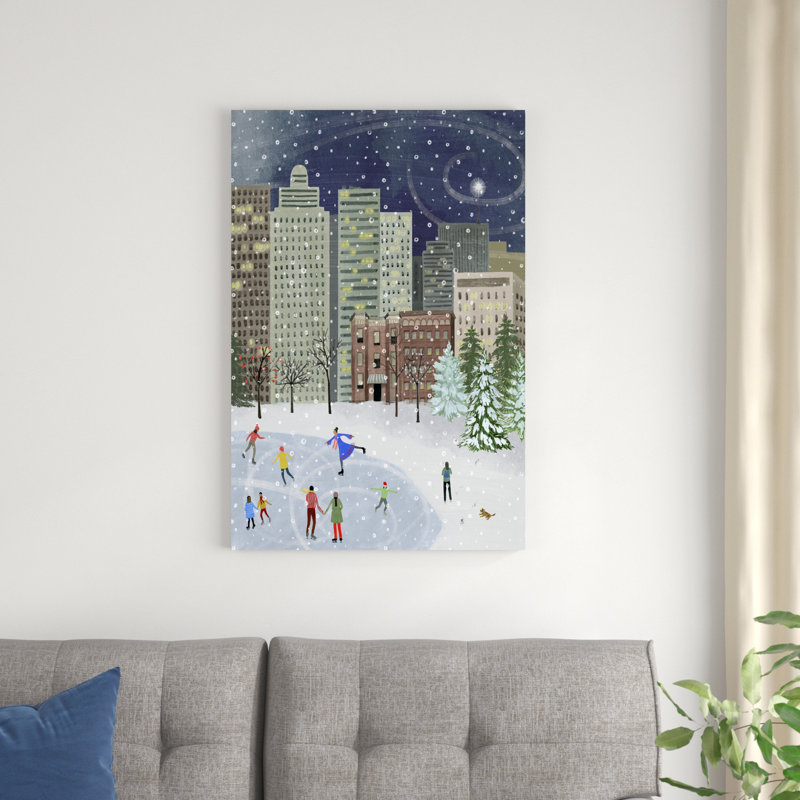 Noël dans la ville II, H 36 po x l 24 po