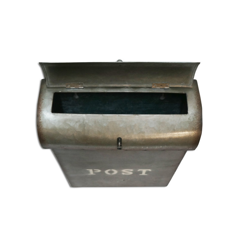 Emily Rustic Metal Lockable Wall Mounted Mailbox