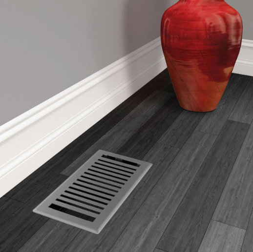 Registre de plancher Imperial Montezuma, Granit gris, L 4 po x L 10 po