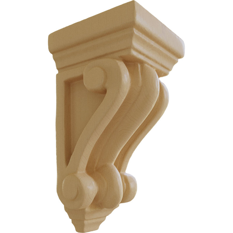 Corbeau en bois Devon Traditional, (paquet de 4), Aulne, H 9,5 po x l 5,25 po x P 5,25 po
