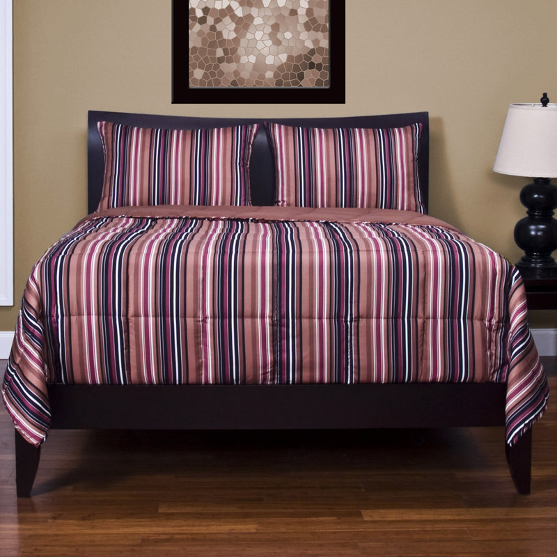 Rockin Stripe Polyester Striped Duvet Cover, King