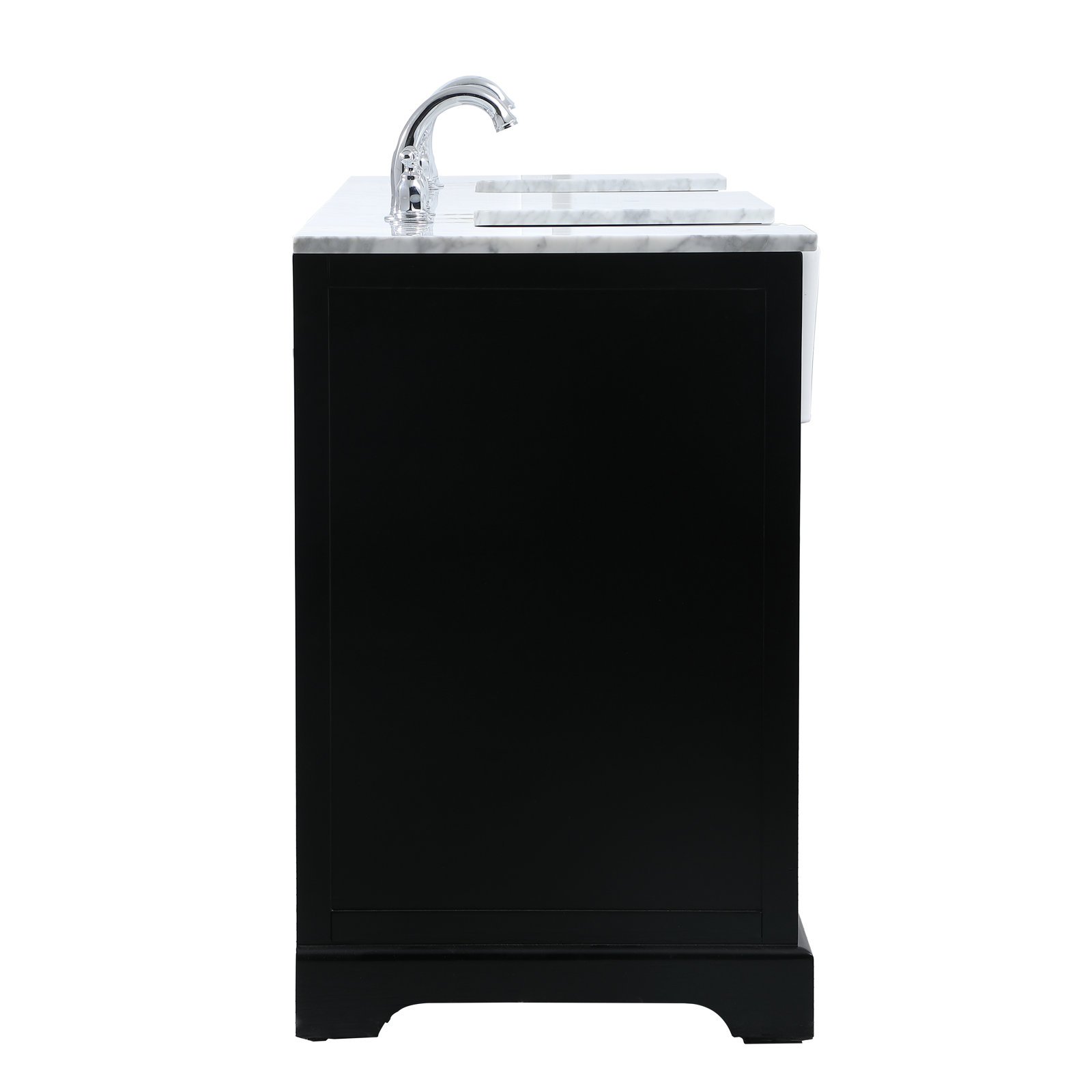 Pardue 72'' Double Bathroom Vanity, Black