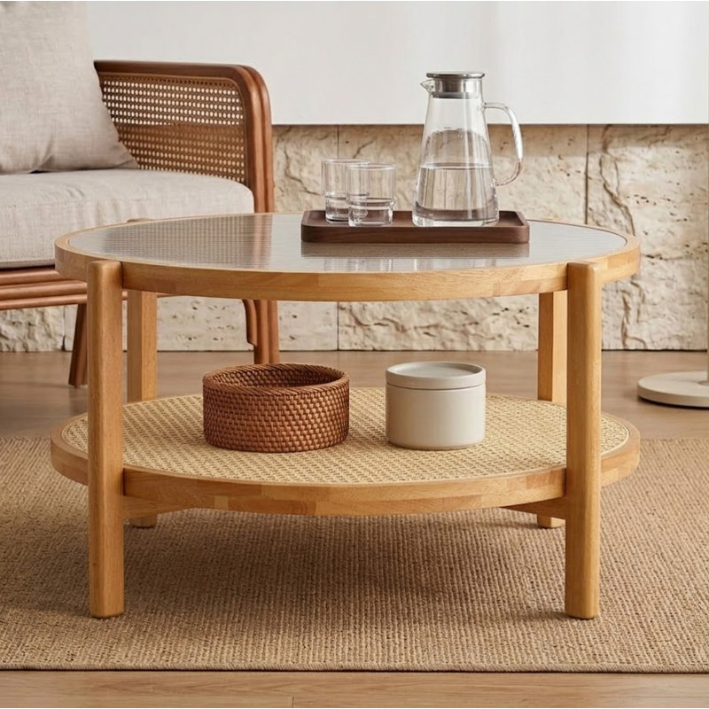 Table basse simple Lizar, Naturel