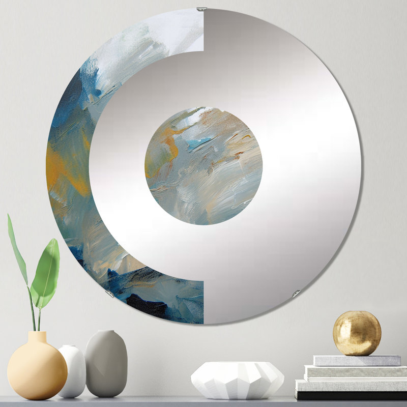 Algut - Miroir mural demi-cercle, 31,4 po x 31,4 po