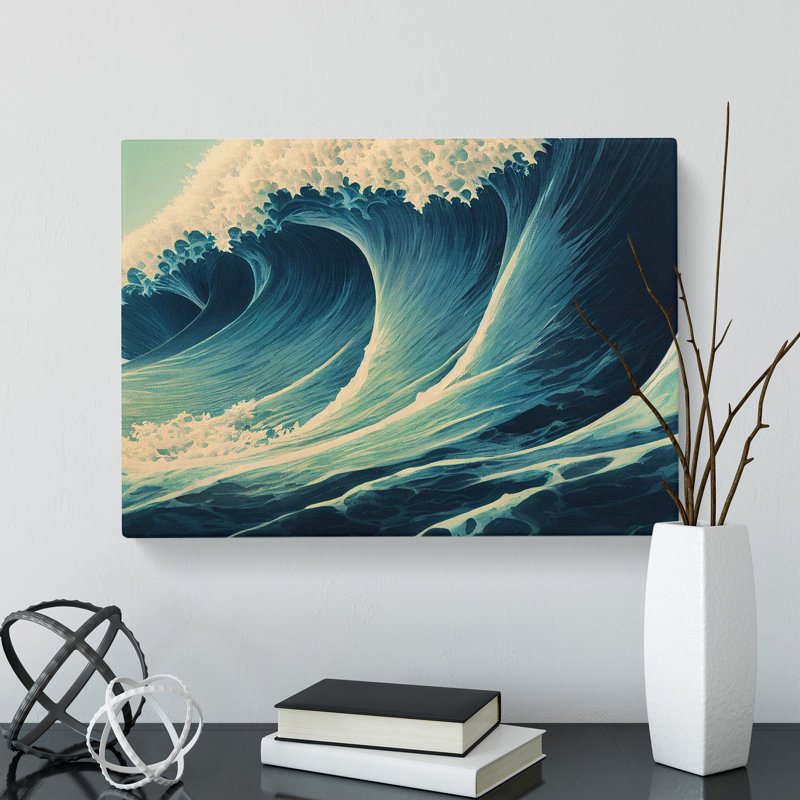 The Pristine Japanese Wave - Wrapped Canvas, 35cm H x 50cm W x 3cm D