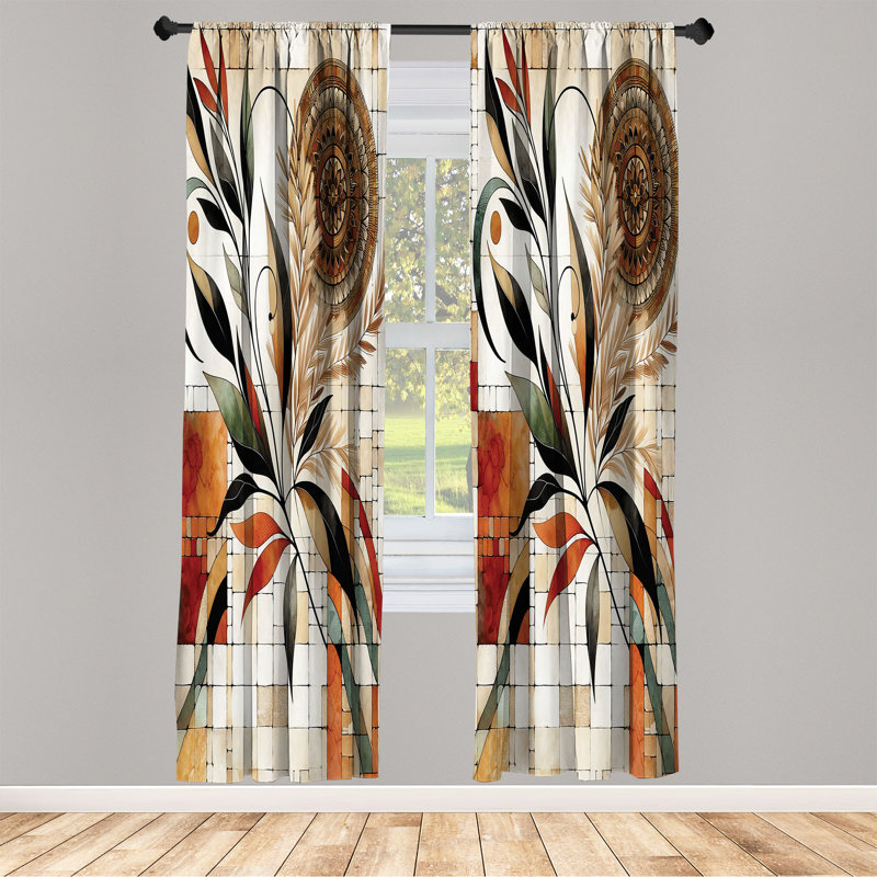 Semi Sheer Curtain, 56" W x 63" L