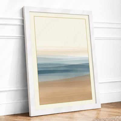 Quiet Seaside Moment Coastal - Framed Print