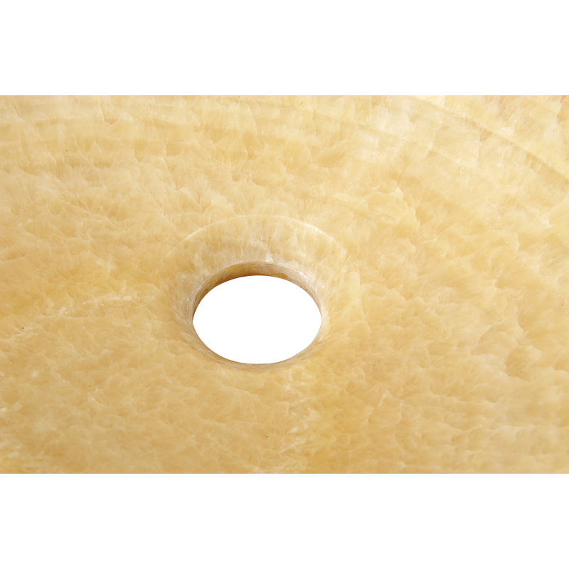 ANZZI Flavescent Visage 16.5'' Cream Jade Stone Specialty Bathroom Sink
