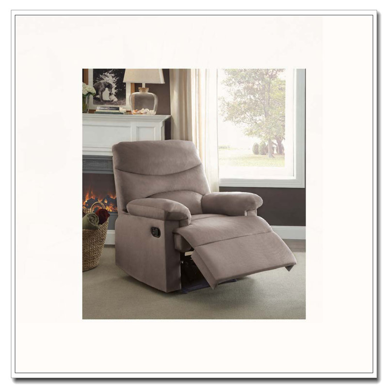 Fauteuil inclinable en tissu tissé, Marron clair