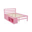 Lit plateforme en bois avec tablettes de rangement amovibles, deux tiroirs de rangement intégrés pour plus de commodité-319592925-319592924