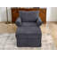 Amos 35.8" Chenille Upholstered Armchair with Storage Ottoman – Cozy 2-Piece Living Room Set-1339883806