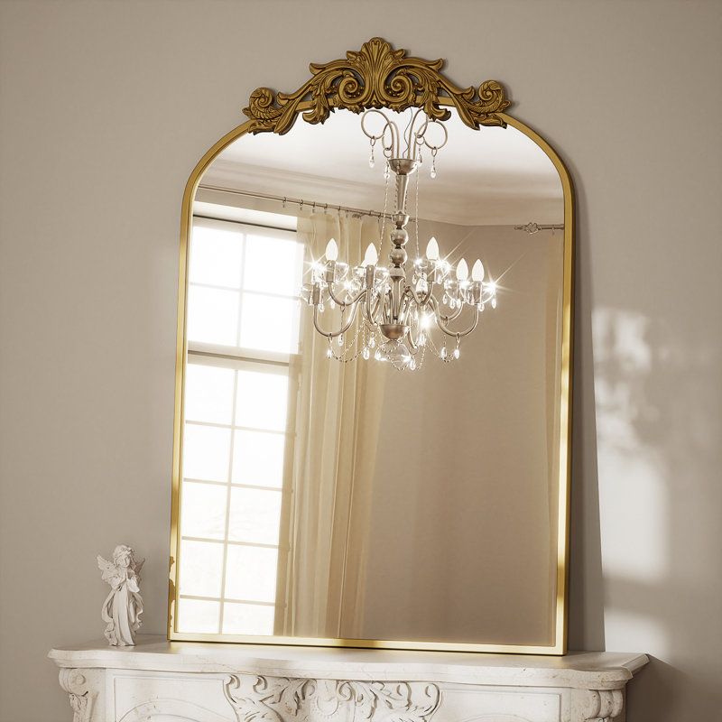 Arch Wall Mirror, 38" x 24", Gold