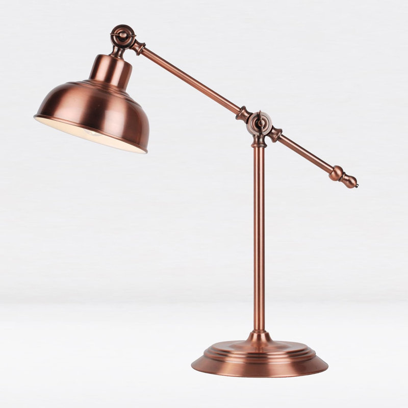 Larosa Metal Table Lamp, Antique Brushed Copper