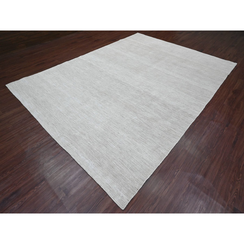 Tapis gris en laine noué à la main 8 pi 7 po x 11 pi 9 po Ghazni 242892B98B714A9DA2886FFFA7D316B9