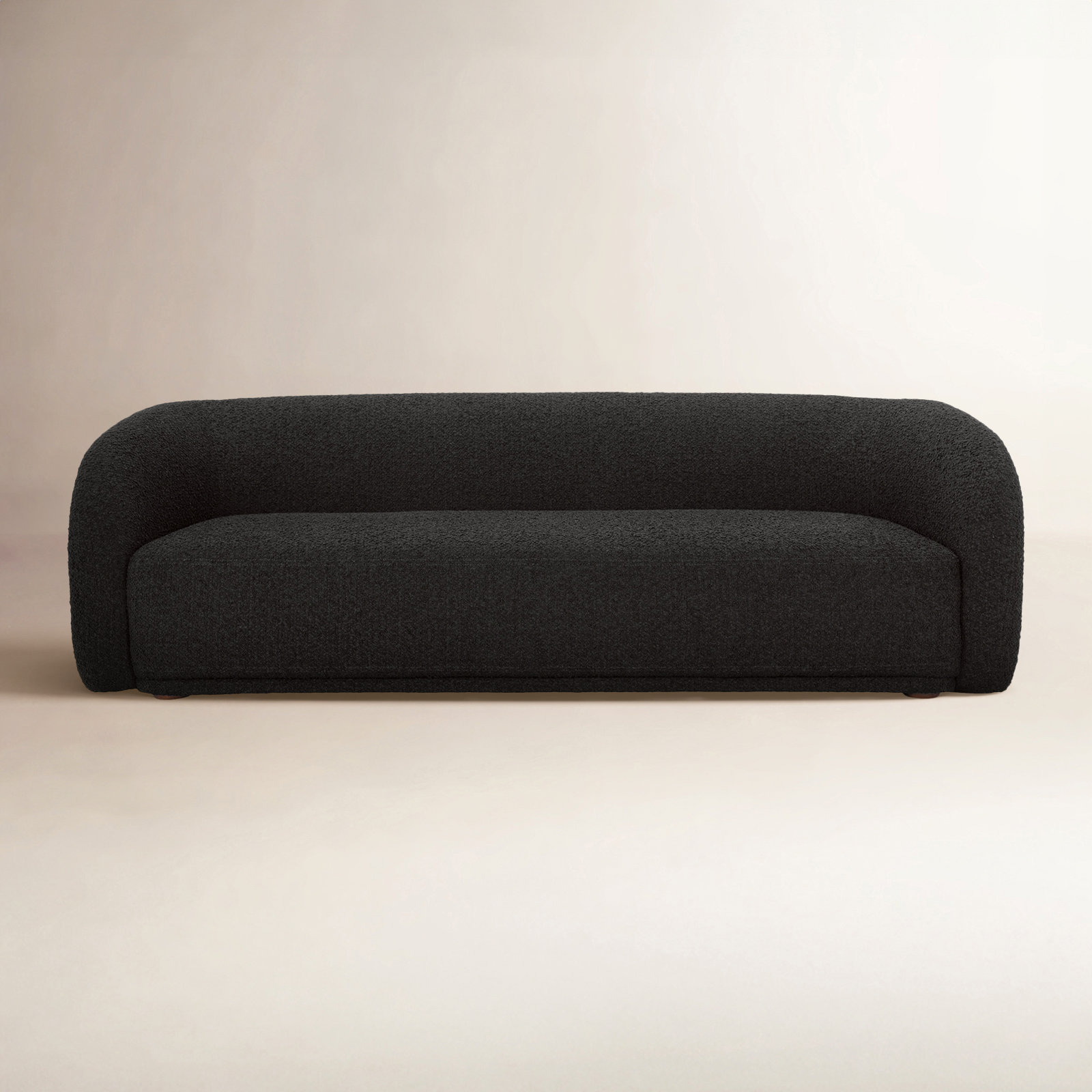 Penelope 86" Sofa, Noir Boucle