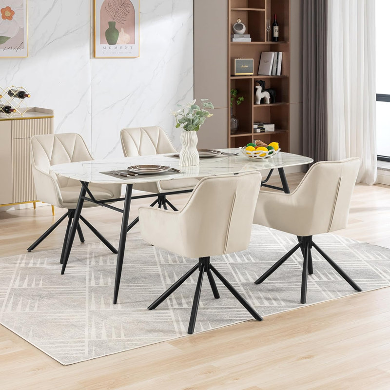 Sourya Dining Chair Set, Beige