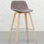 Of 2 Counter Stools - Fabric Seat, Legs, Trendsetting Style Bar Upholstered Veneer Frame