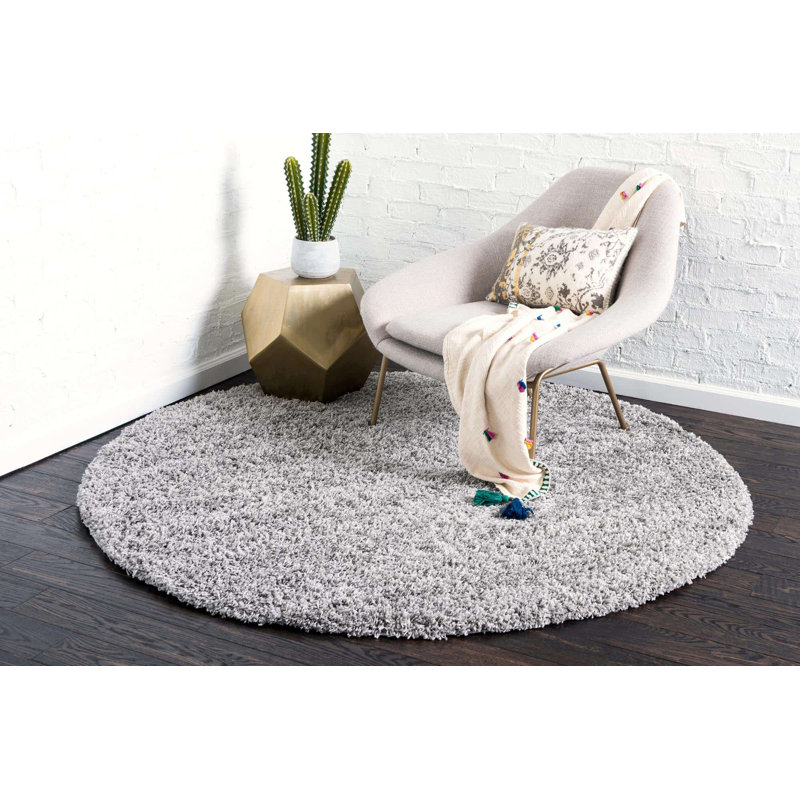 Tapis Santosha à poils longs, Rond 10pi
