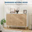 Commode double 47 po cannelée en bois