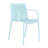 Holiday- 4Pcs Stackable PP Armchair For Indoor/Outdoor Use -Ergonomic Slatted Back With Modern Folding Indoor/Outdoor Multi-Functional Square Table- PP Tabletop With Metal Legs-966069926