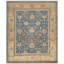 Sultanabad Aregua Hand Knotted Wool/Cotton Blue/Gold Area Rug-922473154