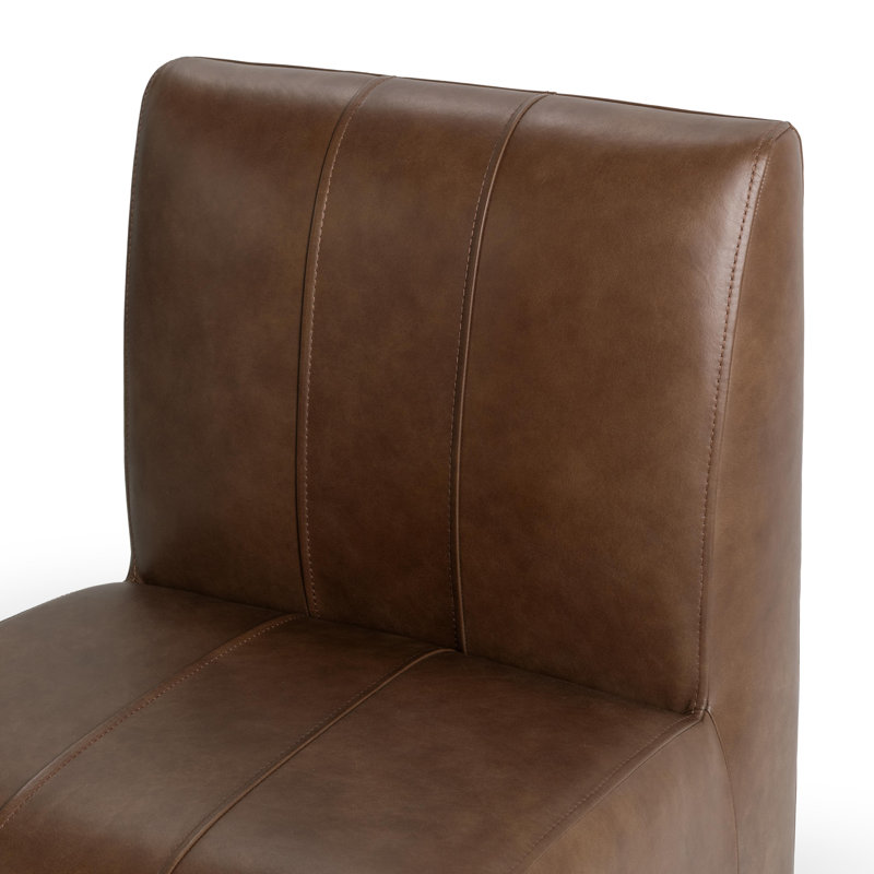Chaise en cuir Carsen, Cacao riche