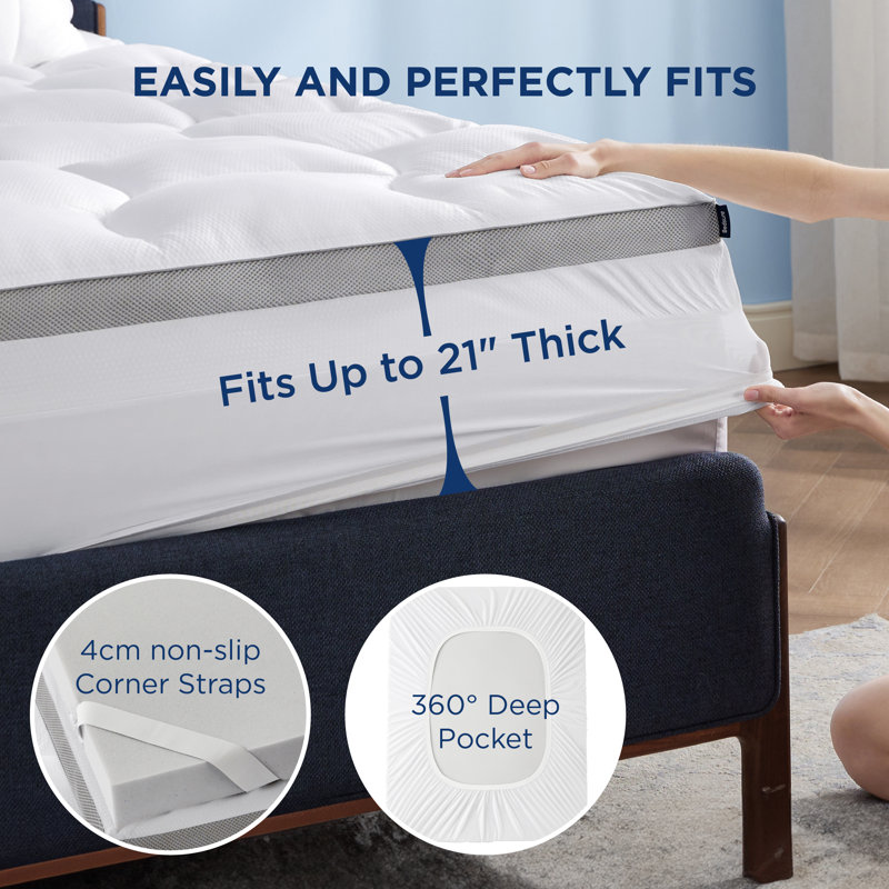 Bedsure 4 Inch Memory Foam Mattress Topper, Twin