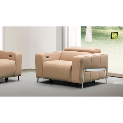 Fauteuil inclinable électrique avec appui-tête et repose-pieds Rewis