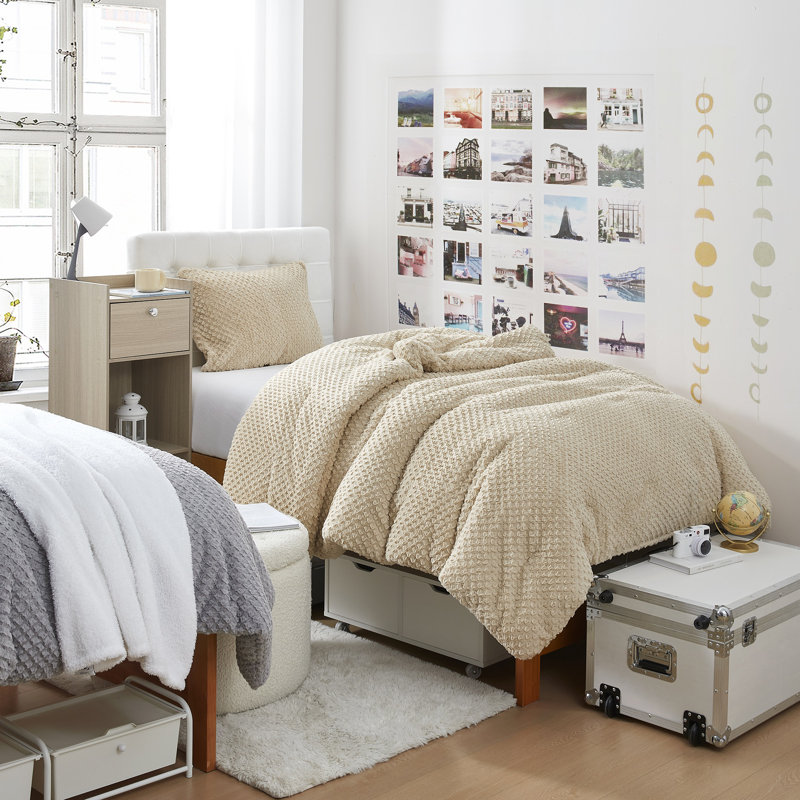Ensemble d'édredon surdimensionné Coma Induser Justa Nother, Édredon pour grand lit + 2 taies décoratives sta, Brun