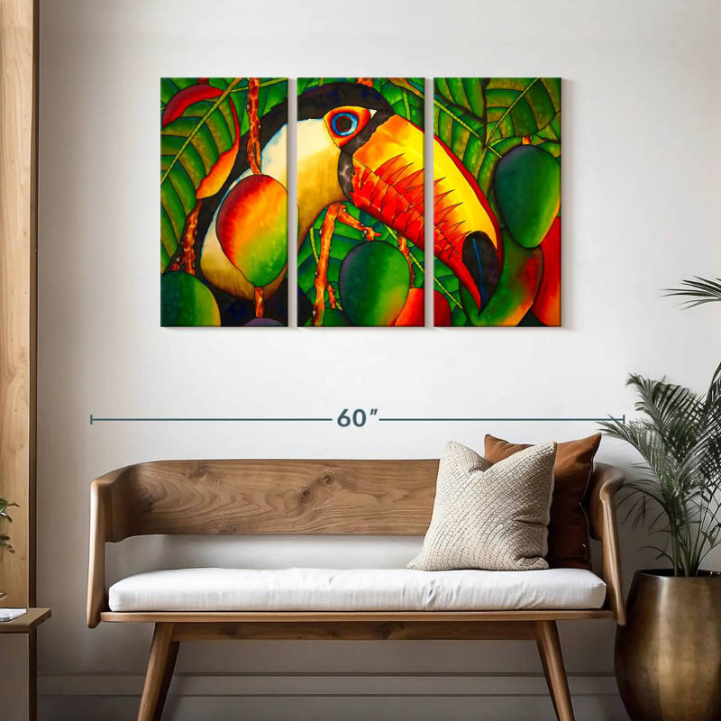 Paradise Toucan, 28" H x 45" W