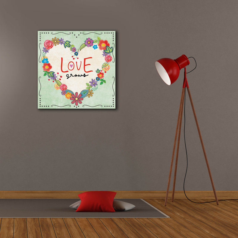«Floral Insp 4» par Fiona Stokes-Gilbert, art mural sur toile, H 26 po x l 26 po x P 1,5 po