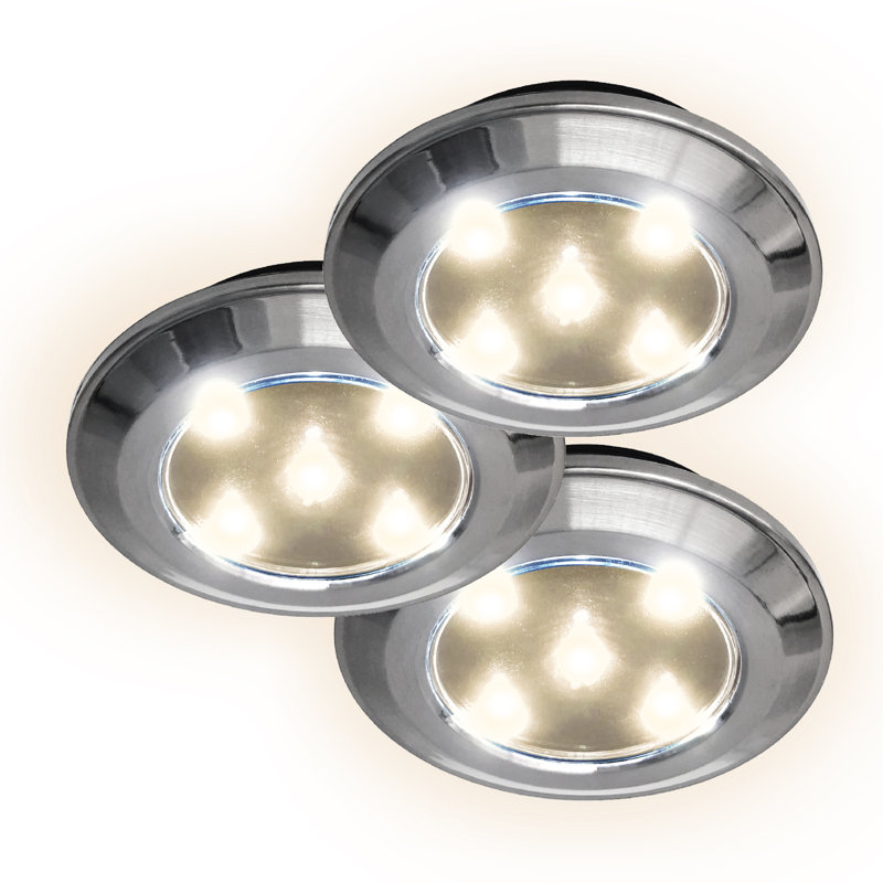 3 - Light LED Under Cabinet Puck Light